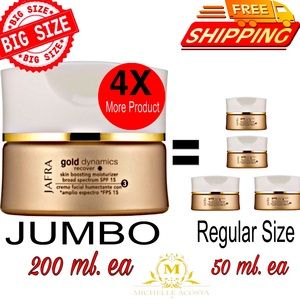 Jafra Gold Dynamics Skin Boosting Moisturizer SPF 15, JUMBO SIZE 200ml/6.7 OZ